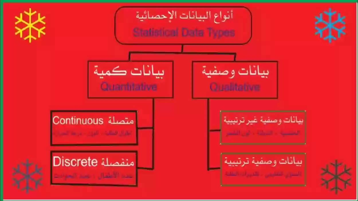 مقارنة بين البيانات الوصفية والكمية